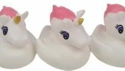 Merkloos Badspeelgoed - Eenhoorn - Unicorn - Wit / Roze - Kunststof - Set Van 5 -Aanbiedingen badspeelgoed Winkel 550x140