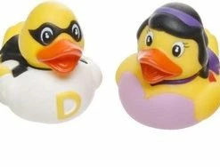 Merkloos Badeendjes - 4 Stuks - Superhelden - Badspeelgoed - Badeenden - 5 Cm