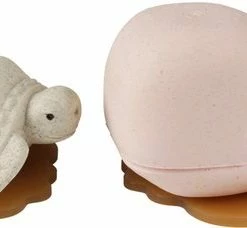 HEVEA Squeeze ’n Splash Badspeeltje - Walvis & Schildpad - Roze & Vanille