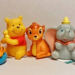Disney Baby Badspeeltjes Set - Dumbo - Bambi - Teigetje - Pumba - Winnie De Poeh - Water Squirters - Bad Speelgoed