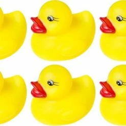 Merkloos 30x Badeend Geel Badspeelgoed 4.5 Cm - Speelgoed - Badspeeltjes - Badeendjes
