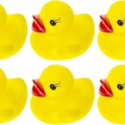 Merkloos 24x Badeend Geel Badspeelgoed 3 Cm - Speelgoed - Badspeeljes - Badeendjes