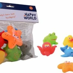 John Toys John Toy Happy World 6 Badspeeltjes In Zak