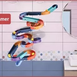 SlideWay Toys® Glijbaan - 66-delige Speelset - Badspeeltjes & Badspeelgoed - Watertafel Knikkerbaan & Waterbaan - Vanaf 3 Jaar - Jongen En Meisje Waterspeelgoed - Cadeau En Kado Tip Kinderen -Aanbiedingen badspeelgoed Winkel 550x387
