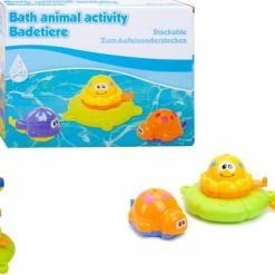 Eddy Toys Baddieren 4-delig Stapelbaar Geel/blauw/oranje