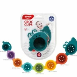 Croc Cups Bad Speelgoed - Krokodil - Stapelen - Klikken - 60 Cm Lang - Waterspeelgoed - Educatief Speelgoed - Baby Cadeau -Aanbiedingen badspeelgoed Winkel 550x429 3