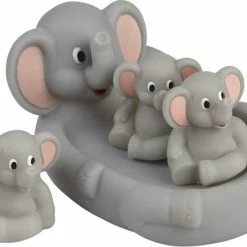 Ravensden Badspeelset Olifanten 4 Delig - Badspeelgoed Olifant - Speelgoed Voor Kinderen En Baby's