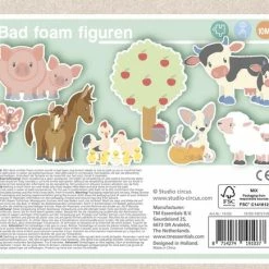 Studio Circus Badfiguren Boerderij Vriendjes - Educatief Badspeelgoed - 8 Figuren In Opbergnetje - Baby Cadeau -Aanbiedingen badspeelgoed Winkel 550x435