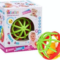 BamBam Rubberen Speelgoed Bal - Ontwikkeling Motoriek Hand Oog - 10 M+