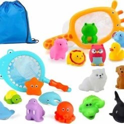 Allerion® Allerion Bad Squirt Speelgoed Set – 18-delig – Bath Squirters – Zeedieren – Inclusief Netjes En Opberg Tas