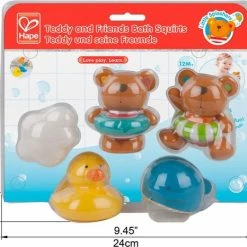 Hape Waterspuiters Teddy And Friends 5-delig -Aanbiedingen badspeelgoed Winkel 550x466 6