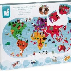Janod - Badspeelgoed Wereldkaart -Aanbiedingen badspeelgoed Winkel 550x470