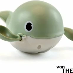 Van Theo® - Badspeeltje Walvis - Opwindbaar Badspeelgoed - Water Speelgoed Voor In Bad - Mint Groen - Vanaf 1 Jaar