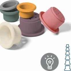 Babyono - Stapelbekers -Educatief Siliconen Badspeelgoed – CUP INTO CUP -Aanbiedingen badspeelgoed Winkel 550x504 4