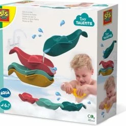 SES Tiny Talents - Badspeelgoed - Vissen Op Een Rij - 4 Stuks - Veel Speelmogelijkheden