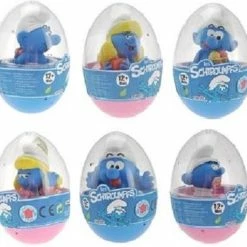 Plastoy 6 Smurfen Badspeeltjes In Plastic Ei Verpakt - Badspeelgoed - Rubber