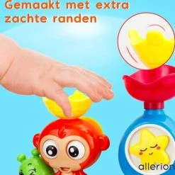 Allerion® Allerion Duo Fontein Badspeelgoed – Vanaf 1 Jaar – Rups En Aapje – Met Zuignappen -Aanbiedingen badspeelgoed Winkel 550x513 1