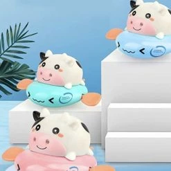 Simann Products Badspeelgoed Koe - Opwindbaar Bad/Zwembad Speelgoed - Kleur Groen - Water Spuitende Koe - Baby En Peuter