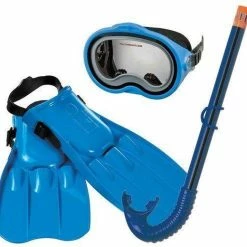 Intex - Duikbril/Snorkel/Flipper Set - 8+ Jaar - Blauw -Aanbiedingen badspeelgoed Winkel 550x520 8