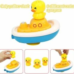Simann Products Badspeelgoed - Baby En Peuter Speelgoed - Watersproei Roterende Boot Met 3 Eenden - Baby En Peuter - Jongens En Meisjes -Aanbiedingen badspeelgoed Winkel 550x530 9