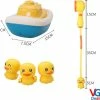 VG Deals Interactief Bad Speelgoed | Eenden Boot Met Douche | Watersproei Boot | 4 In 1 Bad Speelgoed Douche| Baby En Peuter Speelgoed | Bad Boot Met 4 Verschillende Sproeikoppen |4 Opzet Stukken | Duck Shower| Bad Eend | Jongens En Meisjes