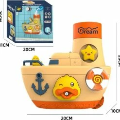 Happyshopper Badspeelgoed Boot - Badspeeltjes - Speelgoed - Jongens - Meisjes - Bubbel Boot - Kunststof - Beige -Aanbiedingen badspeelgoed Winkel 550x534 9