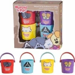 Rubo Toys Woezel En Pip Badbeker Set 4dlg