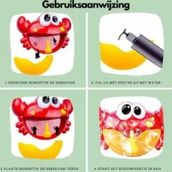 All-Goods Badspeelgoed -Muzikale Krab Met Muziekjes En Zeepbellen - Badspeeltjes - Baby Speelgoed Voor In Bad - -Aanbiedingen badspeelgoed Winkel 550x540 1