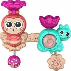 Merkloos Badspeelgoed | Babycadeau Meisje | Badspeeltje | Waterspeelgoed | Speelgoed Bad | Speelgoed Kinderen 3 Jaar | Bij En Slak | Dierenfiguren | Bewegende Onderdelen | Meisjes