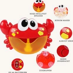 All-Goods Badspeelgoed -Muzikale Krab Met Muziekjes En Zeepbellen - Badspeeltjes - Baby Speelgoed Voor In Bad - -Aanbiedingen badspeelgoed Winkel 550x547 1
