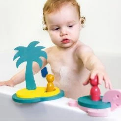 Quutopia Foam Badspeelgoed Badpuzzel Treasure Island Met Schildpad - Cadeau Baby Jongen Meisje 1 Jaar | 2 Jaar | 3 Jaar | 4 Jaar