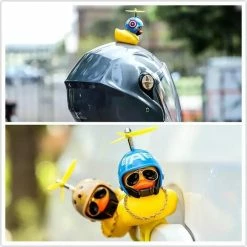 Merkloos Auto Eendje Decoratie - Bad Eend - Auto En Fiets Decoratie - Met Kleefstrip, 8 Helm , Propellor, Zonnebril En Gouden Ketting -Aanbiedingen badspeelgoed Winkel 550x550 164