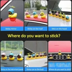 Merkloos Auto Eendje Decoratie - Bad Eend - Auto En Fiets Decoratie - Met Kleefstrip, 8 Helm , Propellor, Zonnebril En Gouden Ketting -Aanbiedingen badspeelgoed Winkel 550x550 171