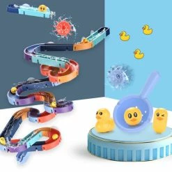 SlideWay Toys® Glijbaan - 66-delige Speelset - Badspeeltjes & Badspeelgoed - Watertafel Knikkerbaan & Waterbaan - Vanaf 3 Jaar - Jongen En Meisje Waterspeelgoed - Cadeau En Kado Tip Kinderen -Aanbiedingen badspeelgoed Winkel 550x550 195