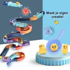 SlideWay Toys® Glijbaan - 66-delige Speelset - Badspeeltjes & Badspeelgoed - Watertafel Knikkerbaan & Waterbaan - Vanaf 3 Jaar - Jongen En Meisje Waterspeelgoed - Cadeau En Kado Tip Kinderen -Aanbiedingen badspeelgoed Winkel 550x550 196