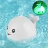 SEOS Shop ® Badspeelgoed | Lichtgevend | Sensor Fontein | Verschillende Licht Kleuren | Wally De Walvis (Wit)