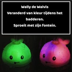 SEOS Shop ® Badspeelgoed | Lichtgevend | Sensor Fontein | Verschillende Licht Kleuren | Wally De Walvis (Wit) -Aanbiedingen badspeelgoed Winkel 550x550 532