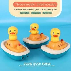 Simann Products Badspeelgoed - Baby En Peuter Speelgoed - Watersproei Roterende Boot Met 3 Eenden - Baby En Peuter - Jongens En Meisjes