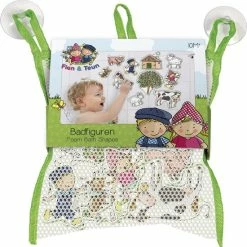 Bambolino Toys - Fien En Teun Foam Badfiguren - Educatief Badspeelgoed - Opbergnetje - Schoencadeautje Sinterklaas