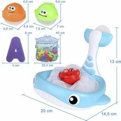 Babyfi ® - Multifunctionele Badspeelgoed Opberg Tas - Inclusief 36 Letters & Cijfers, Visnet En 3 Verschillende Oceaandieren - Badspeelgoed Opbergen - Speelgoed Zak - Bad Speelgoed - Bath Toy Organizer - Badspeeltjes -Aanbiedingen badspeelgoed Winkel 550x557 6