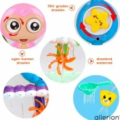 Allerion® Allerion Duo Fontein Badspeelgoed – Vanaf 1 Jaar – Rups En Aapje – Met Zuignappen -Aanbiedingen badspeelgoed Winkel 550x563 1