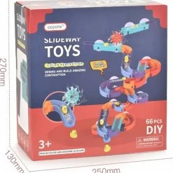 SlideWay Toys® Glijbaan - 66-delige Speelset - Badspeeltjes & Badspeelgoed - Watertafel Knikkerbaan & Waterbaan - Vanaf 3 Jaar - Jongen En Meisje Waterspeelgoed - Cadeau En Kado Tip Kinderen -Aanbiedingen badspeelgoed Winkel 550x566 2