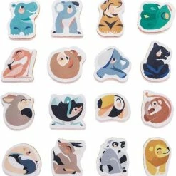 Petit Monkey - Zachte Badpuzzel Wilde Dieren - Badspeelgoed - Grijs - -Aanbiedingen badspeelgoed Winkel 550x574 5