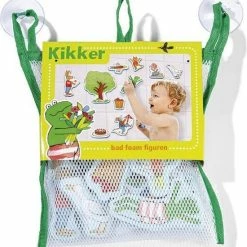 Bambolino Toys - Kikker Foam Badfiguren - Educatief Badspeelgoed - In Handig Opbergnetje