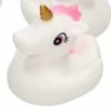 Merkloos Badspeelgoed - Eenhoorn - Unicorn - Wit / Roze - Kunststof - Set Van 5