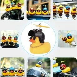 Merkloos Auto Eendje Decoratie - Bad Eend - Auto En Fiets Decoratie - Met Kleefstrip, 8 Helm , Propellor, Zonnebril En Gouden Ketting -Aanbiedingen badspeelgoed Winkel 550x595 1