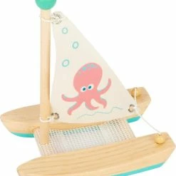 Small Foot Company Small Foot Catamaran Octopus Junior 19 Cm Hout/textiel Naturel -Aanbiedingen badspeelgoed Winkel 550x628 7