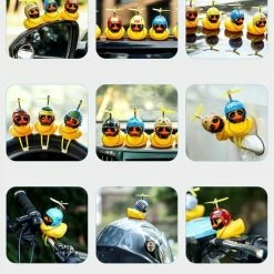 Merkloos Auto Eendje Decoratie - Bad Eend - Auto En Fiets Decoratie - Met Kleefstrip, 8 Helm , Propellor, Zonnebril En Gouden Ketting -Aanbiedingen badspeelgoed Winkel 550x633 1
