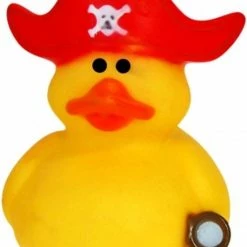 Merkloos Badeendje Kapitein Red 5 Cm