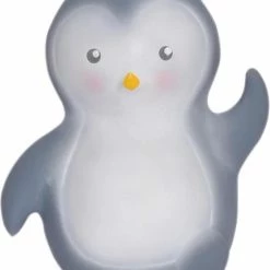 Tikiri: MIJN EERSTE POOLDIERTJE / PINGUÏN 11cm, In Natuurlijk Rubber, Met Belletje, Met Hangkaart, 0+